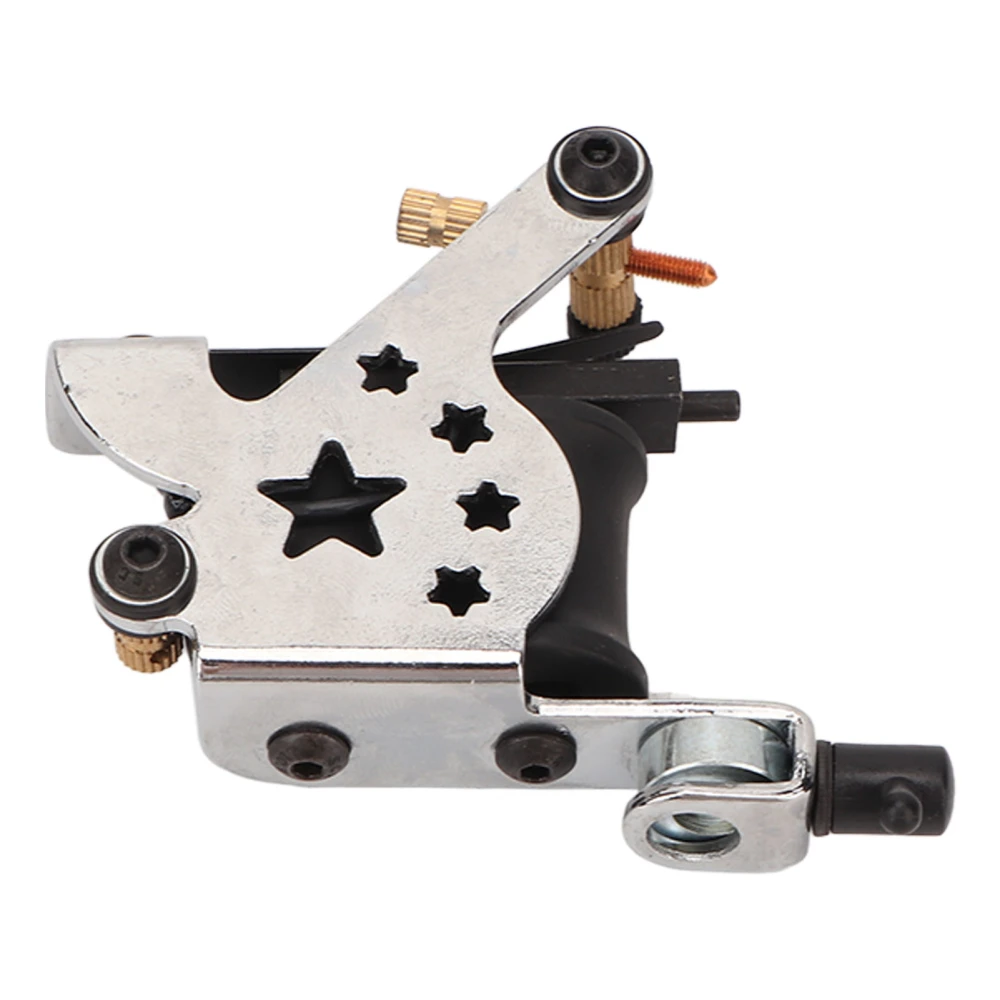 Coil Tattoo Machine Ferroalloy Frame Electroplating 10 Wraps Coil Liner Shader Tattoo Machine for Tattoo Artist