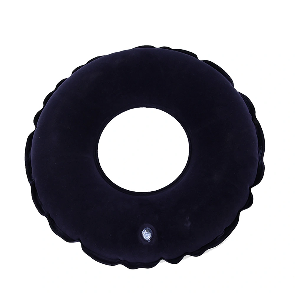 Inflatable Donut Cushion Thicken PVC Round Shape Prevent Bedsore Leakproof Wheelchair Stool Chair CushionFlocking Round Shape Blue