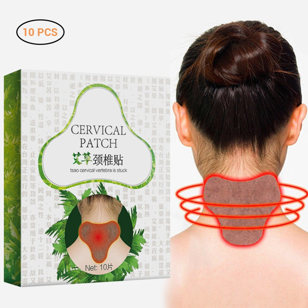 10 Pcs Wormwood Neck Plaster Sticker Pain Relieving Paster Neck Stickers Health Care