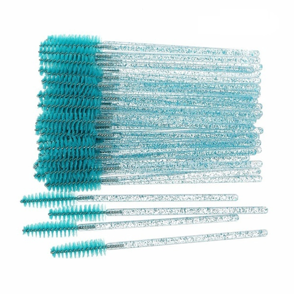 50Pcs Shiny Disposable Eyelash Applicator Wands Curler Brush Set Mascara Eyebrow Spoolers Comb Wands Spoolies Brushes