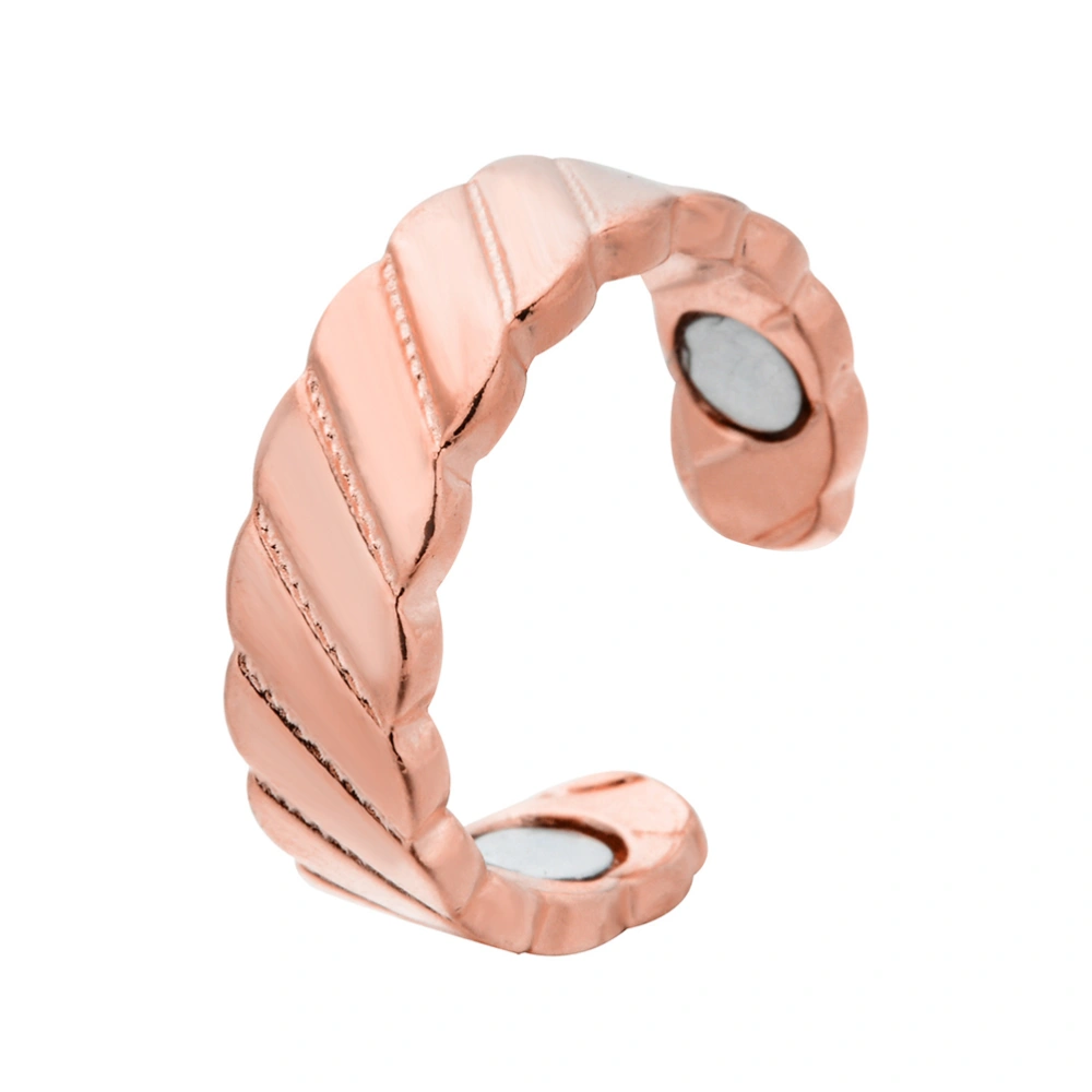 Woven Pattern Ring Magnetic Health Ring Magnet Open Ring Slimming Finger Ring