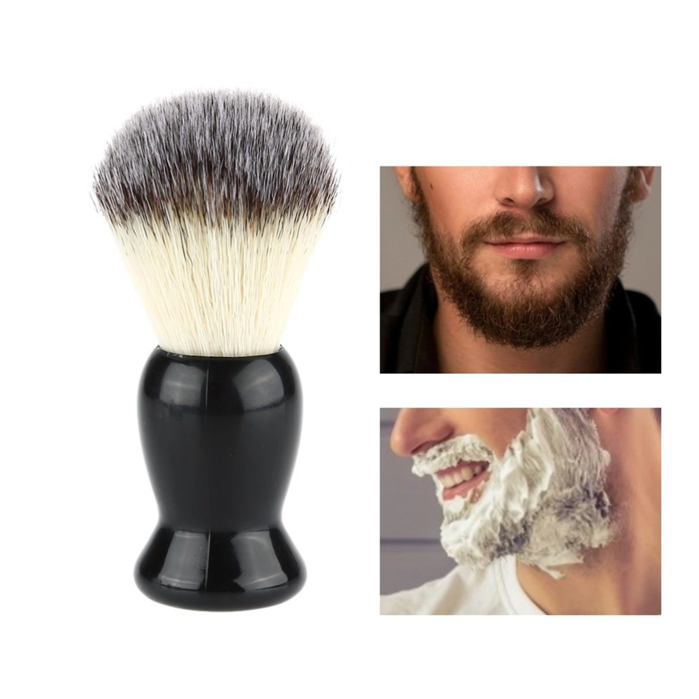 Barber Lathering Brush Residuals Removal Soft Quick Dry Ergonomic Handle Beard Foaming Brush for Men