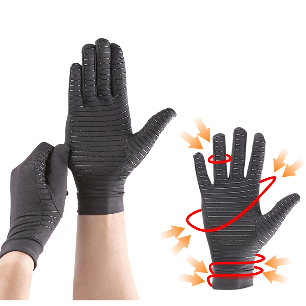1 Pair Anti Arthritis Copper Therapy Gloves Full Finger Arthritis Gloves