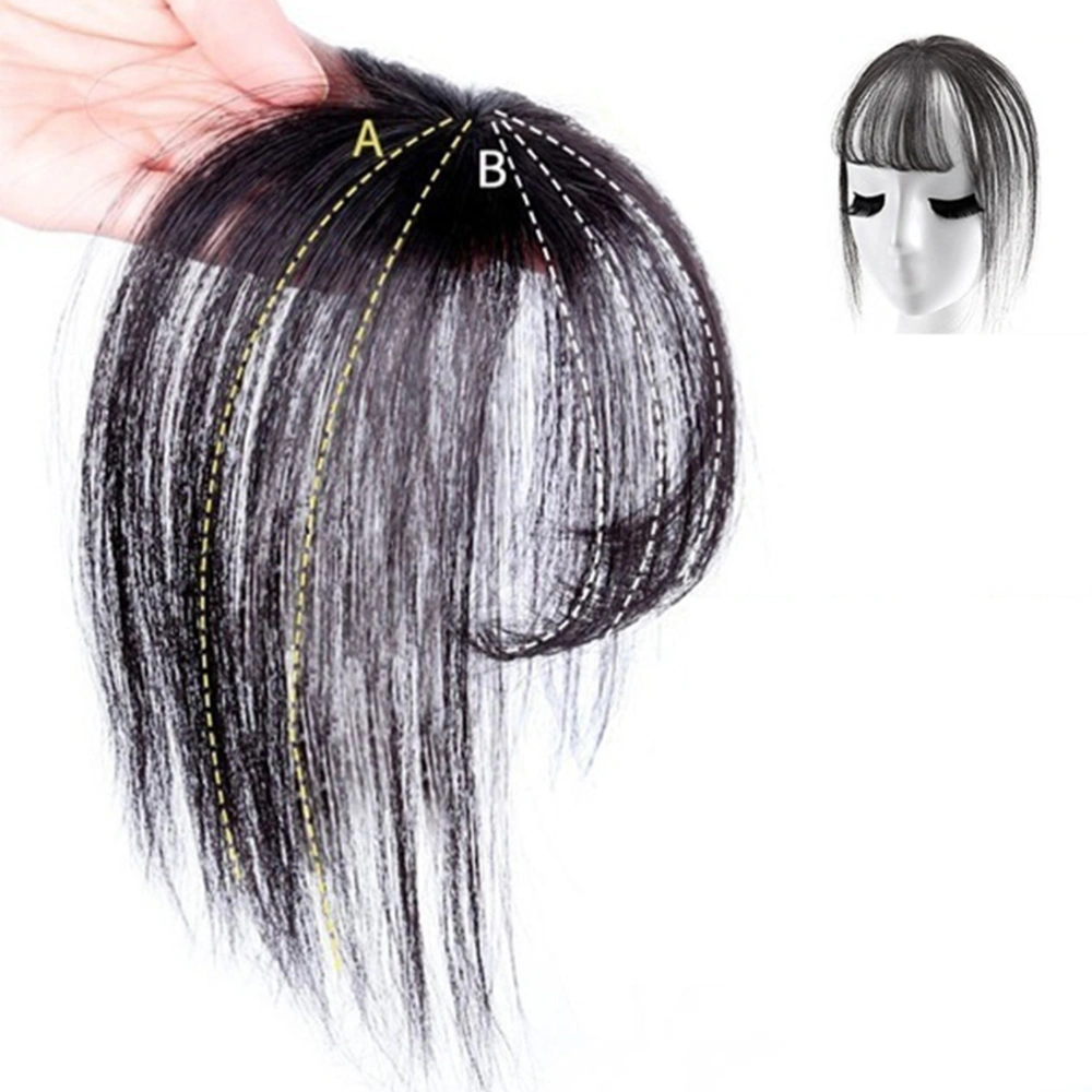 3D Air Bangs Hair Topper Extension Invisible Seamless Thin Neat Air Bangs