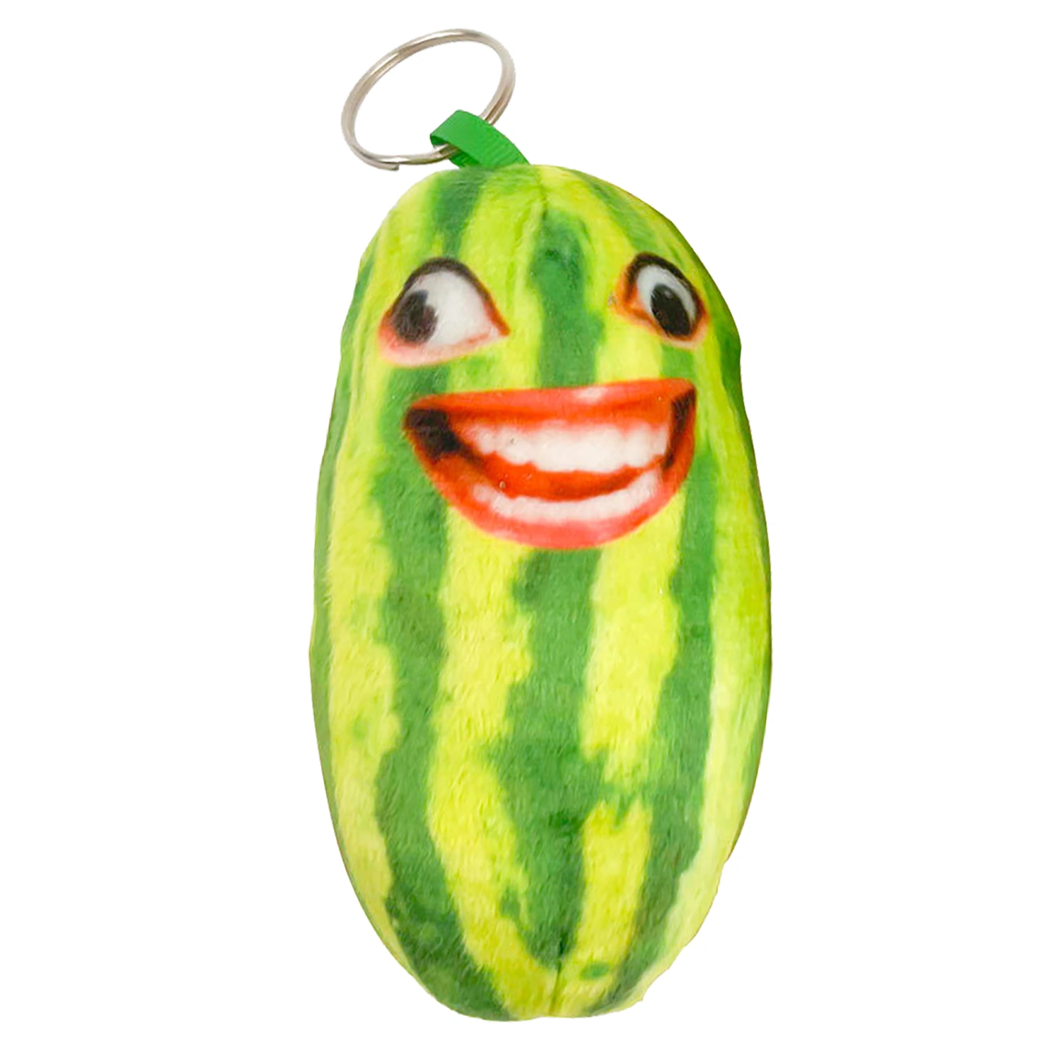 Watermelon Strip Shaped Plush Pendant Decompression Sound Watermelon Strips Doll Keyring