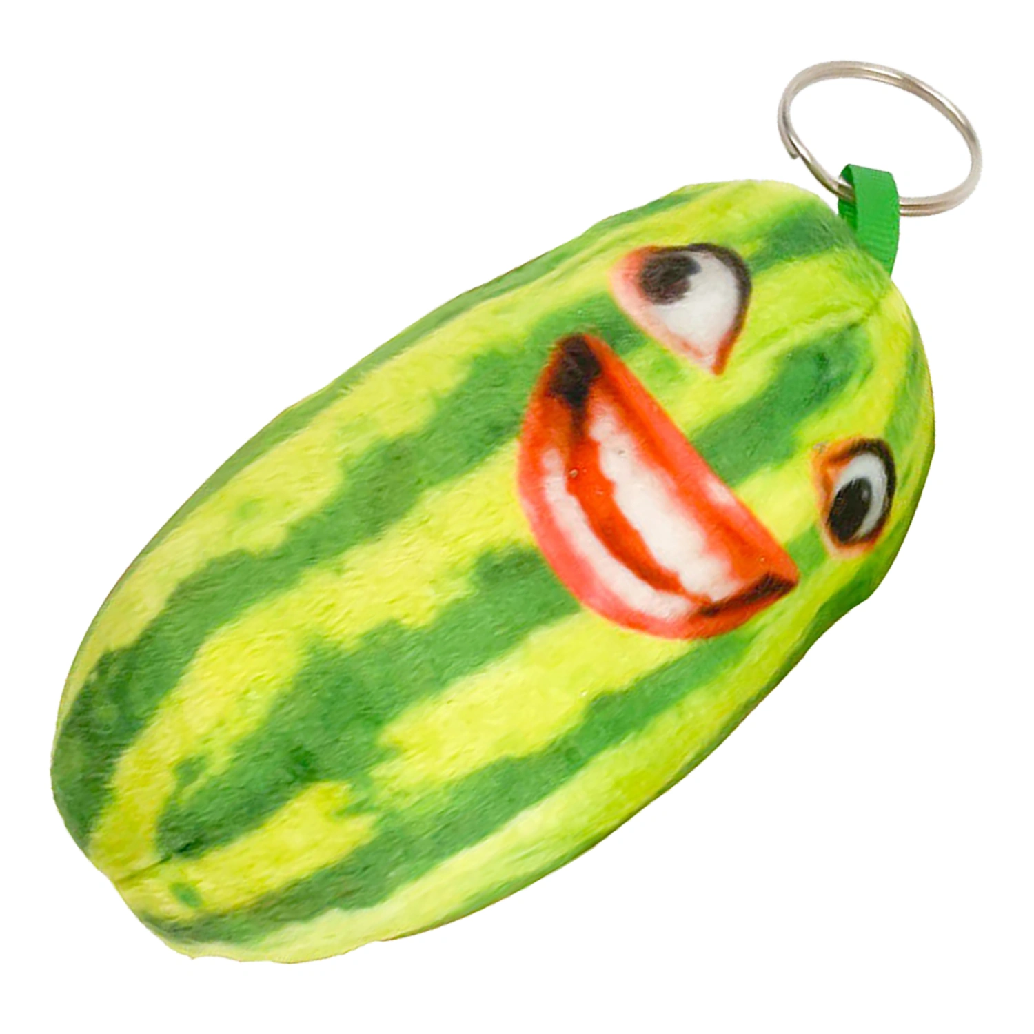 Watermelon Strip Shaped Plush Pendant Decompression Sound Watermelon Strips Doll Keyring