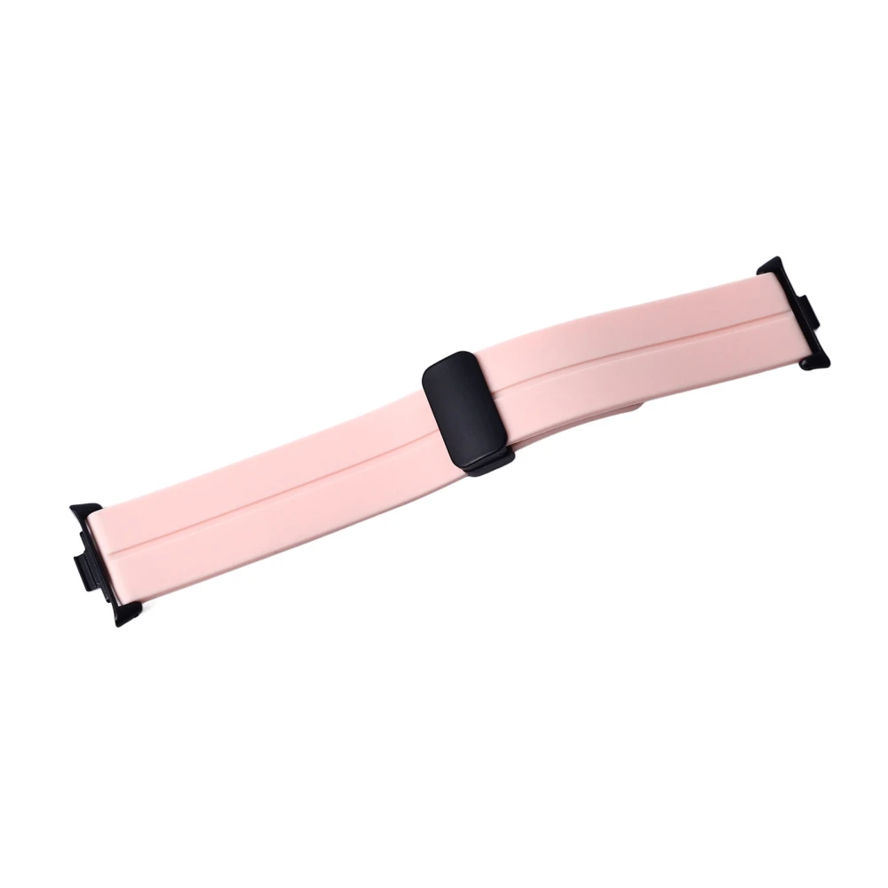 Watchband Watch Band Silicone Magnetic Foldable Flexible Waterproof Watch Strap for Mi Band 8 Pro Pink