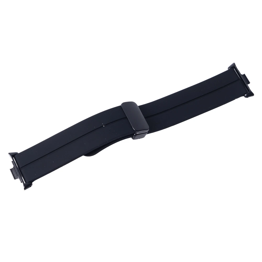 Watchband Watch Band Silicone Magnetic Foldable Flexible Waterproof Watch Strap for Mi Band 8 Pro Black