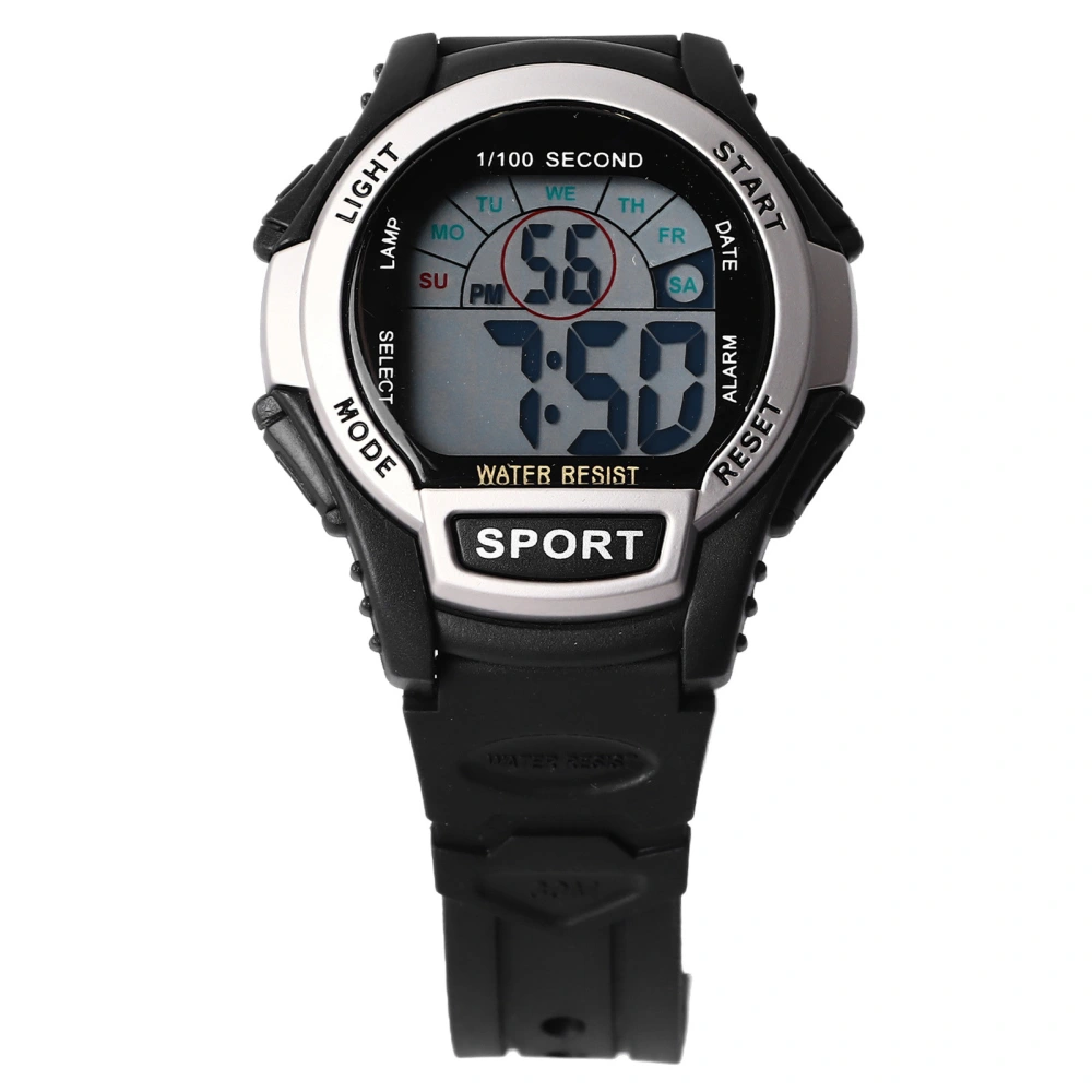 Electric Men Digital Sports Watch Waterproof Luminous Sports Wrist Watch for Students Men Black