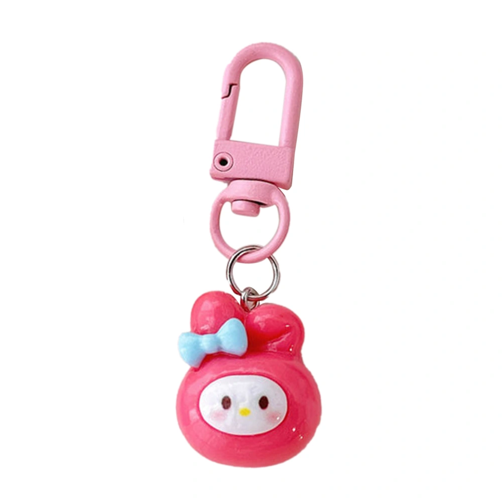 Cartoon Character Keychain Adorable Round Face Shaped Resin Cartoon Pendant Key Rings for Keys Bags