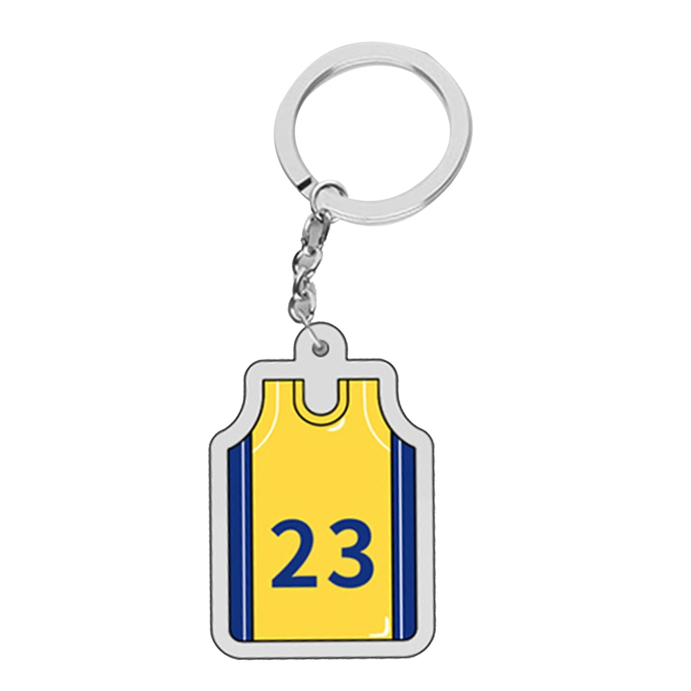 Basketball Star Jersey Keychain Number 8 Sports Star Jersey Keychain Acrylic DIY Pendant Basketball Accessory 8 Number Blue