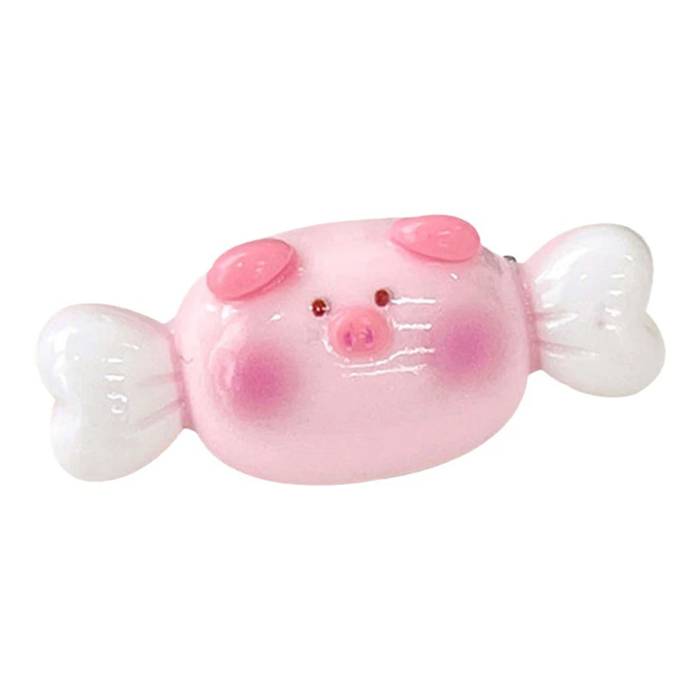 Girls Cartoon Hair Clip Mini Blush Pig Hair Clip Adroable Cartoon Animal Children Hairstyle Accessories Blush Candy