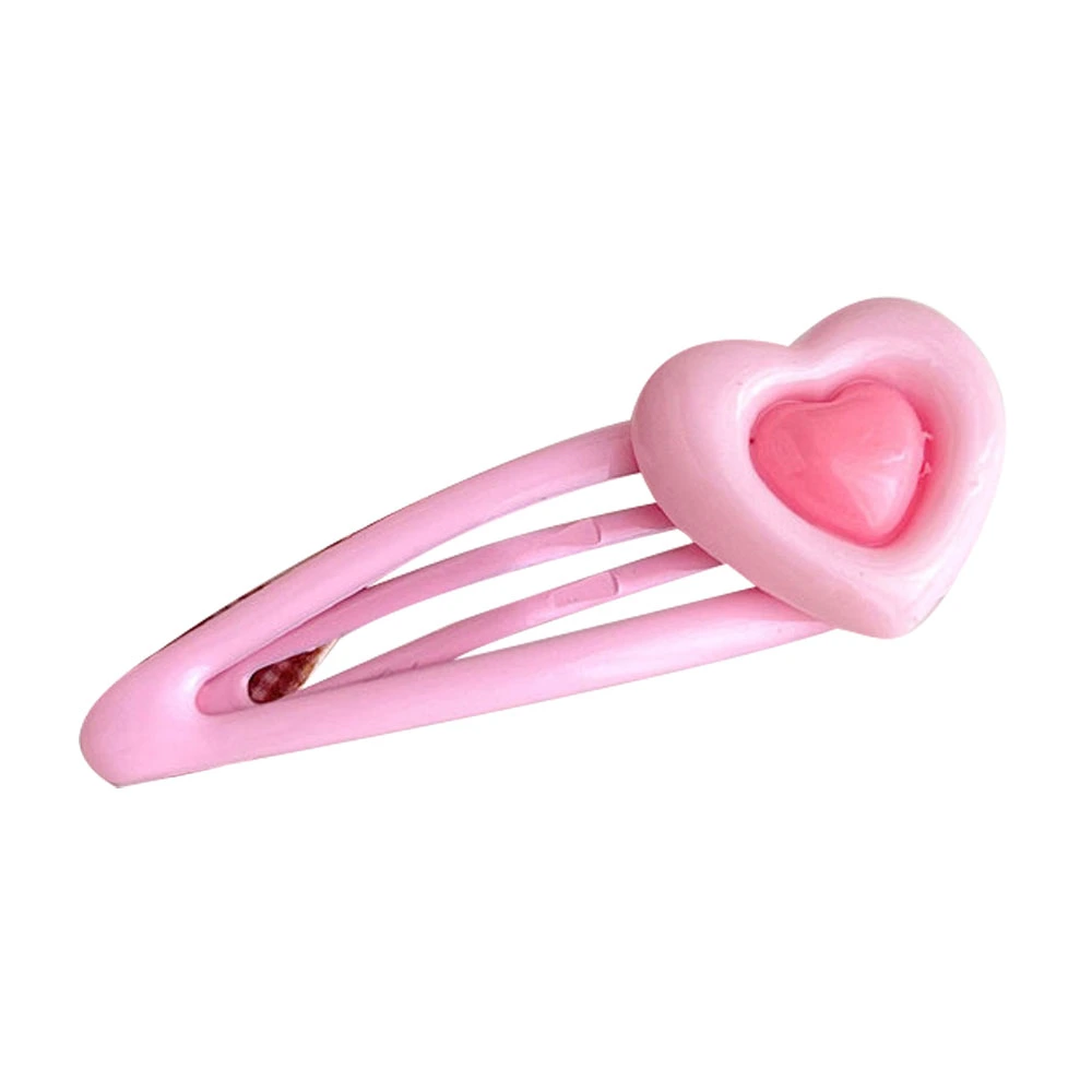 Slip Resistant Snap Hair Clip for Girls Heart Shaped Multifunctional Cute Cartoon Hair Pin