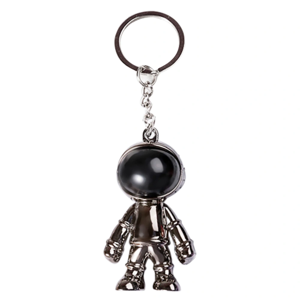 Spaceman Keychain Glossy Surface Trendy Unisex Spaceman Keyring for Backpack Hangbag Black