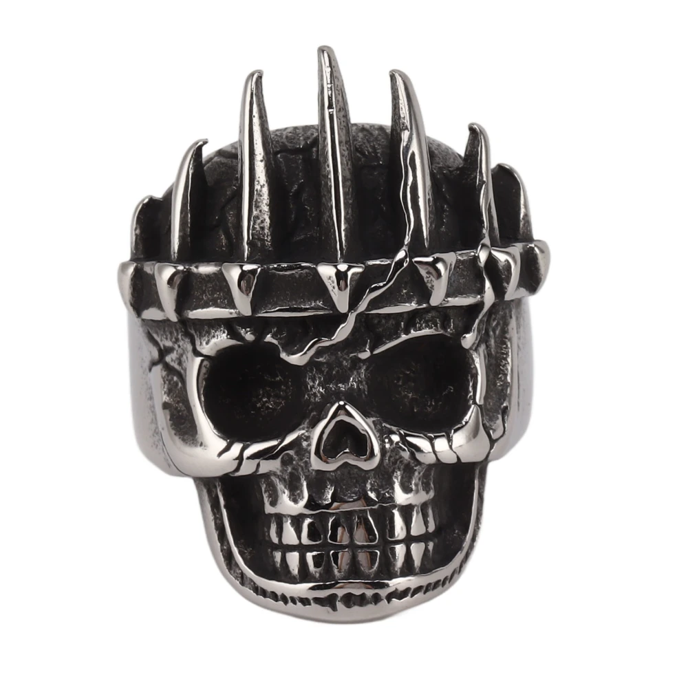 Skull Ring Fashionable Decoration Hip Hop Stainless Steel Skeleton Skull Ring for Men Size 10