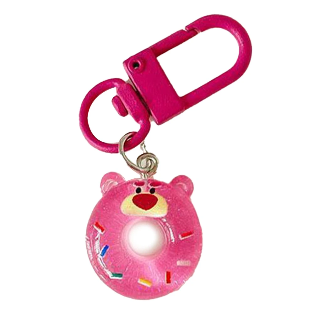 Cartoon Keychain Lovely Multipurpose Purse Charm Keychain for Handbag Backpack School Bag Doughnut