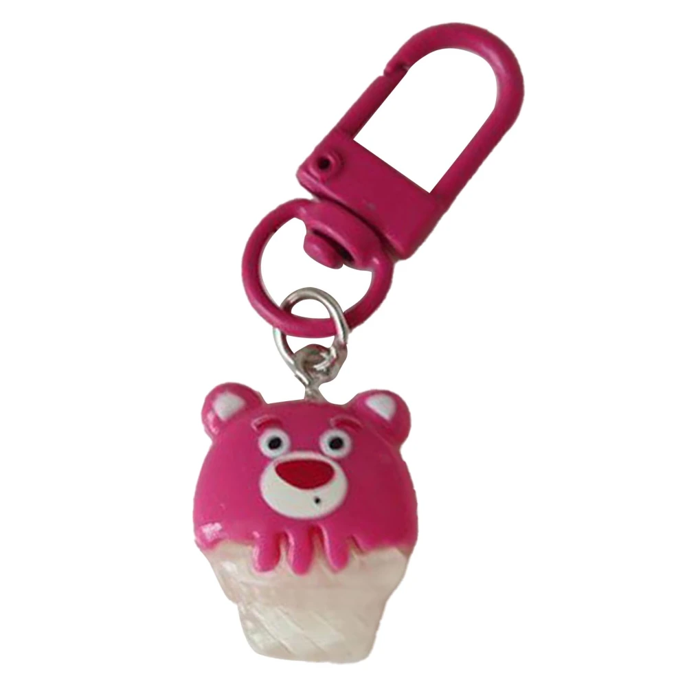 Cartoon Keychain Lovely Multipurpose Purse Charm Keychain for Handbag Backpack School Bag Ice Cream