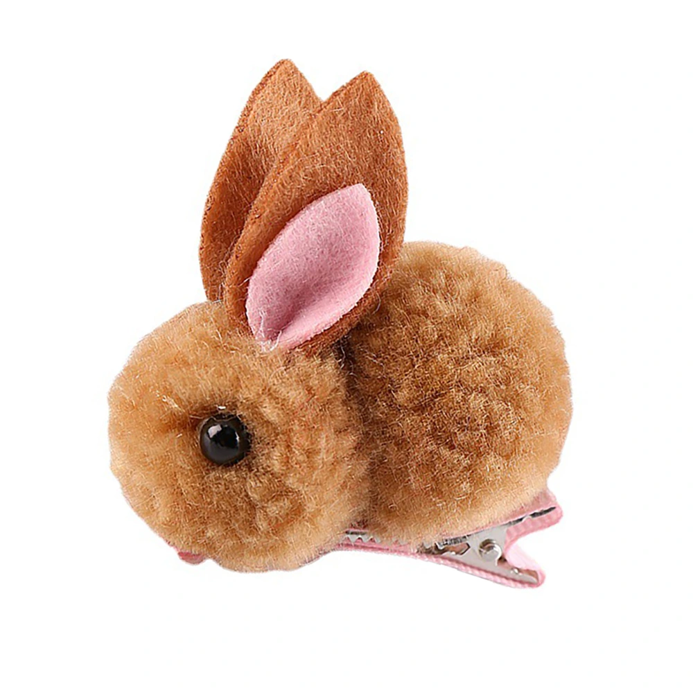 Cute Cartoon Bunny Hair Clip Soft Plush Rabbit Hairpin Hand Made Multipurpose Mini Hair Clip for Kids