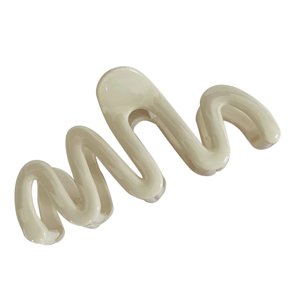 Wavy Hair Clip Wavy Claw Clip Barrettes Strong Hold Hair Jaw Barrettes Accessories Cream White