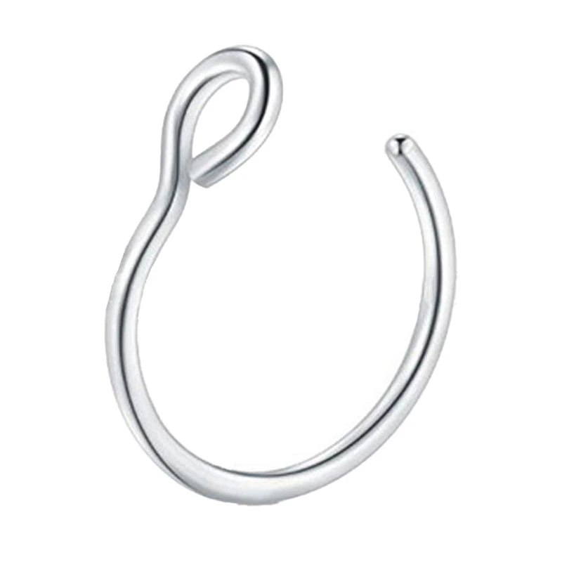 0.8x8mm Nose Rings Stainless Steel Safe Comfortable Stylish C Shape Nose Rings Hoop for Women