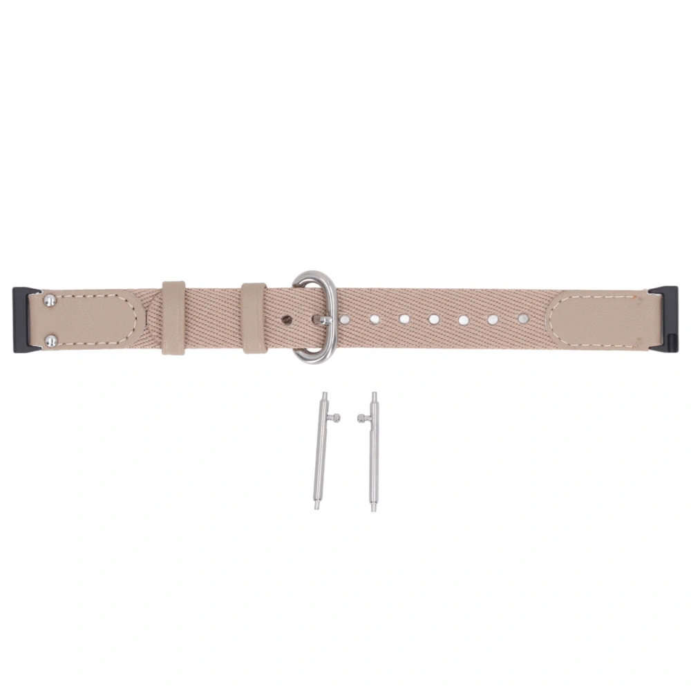 Replacement Watch Band for Fit Mini Sporty Style Adjustable Breathable Canvas Wristband Apricot