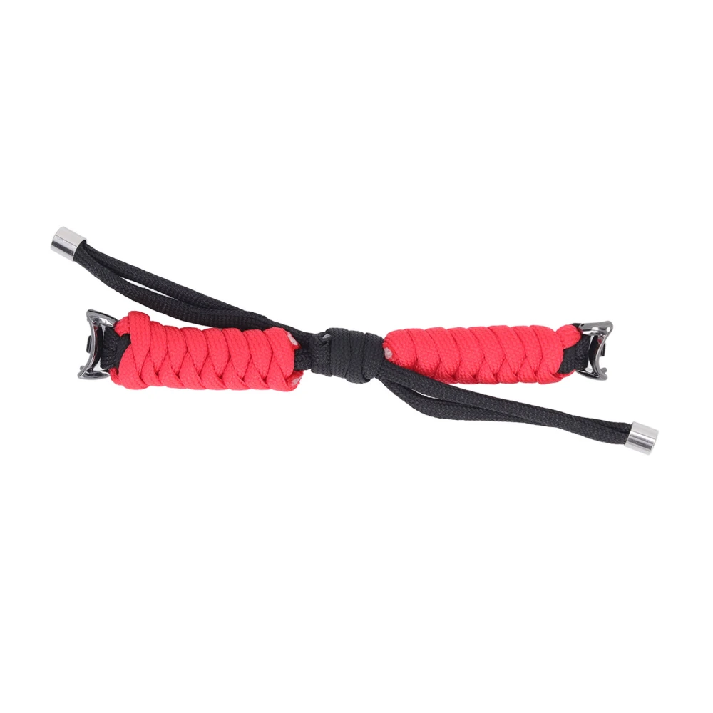 Replacement Wristband Elastic Band Knitting Twisted Knot Nylon Smart Bracelet Strap for Mi Band 8 Black Red