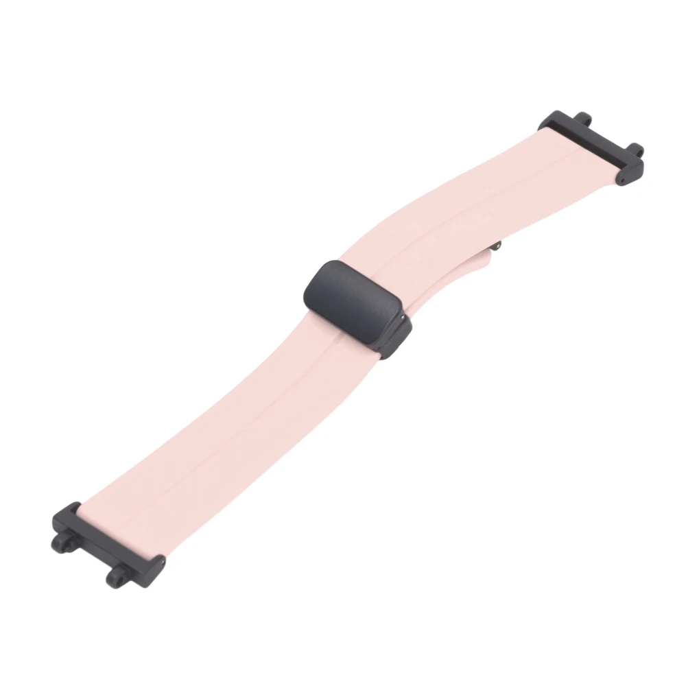 Watch Strap Foldable Magnetic Buckle Watch Band Silicone Sports Waterpoof Replacement Wrist Strap for Fenix 7S/6S/5S 0.87in Pink