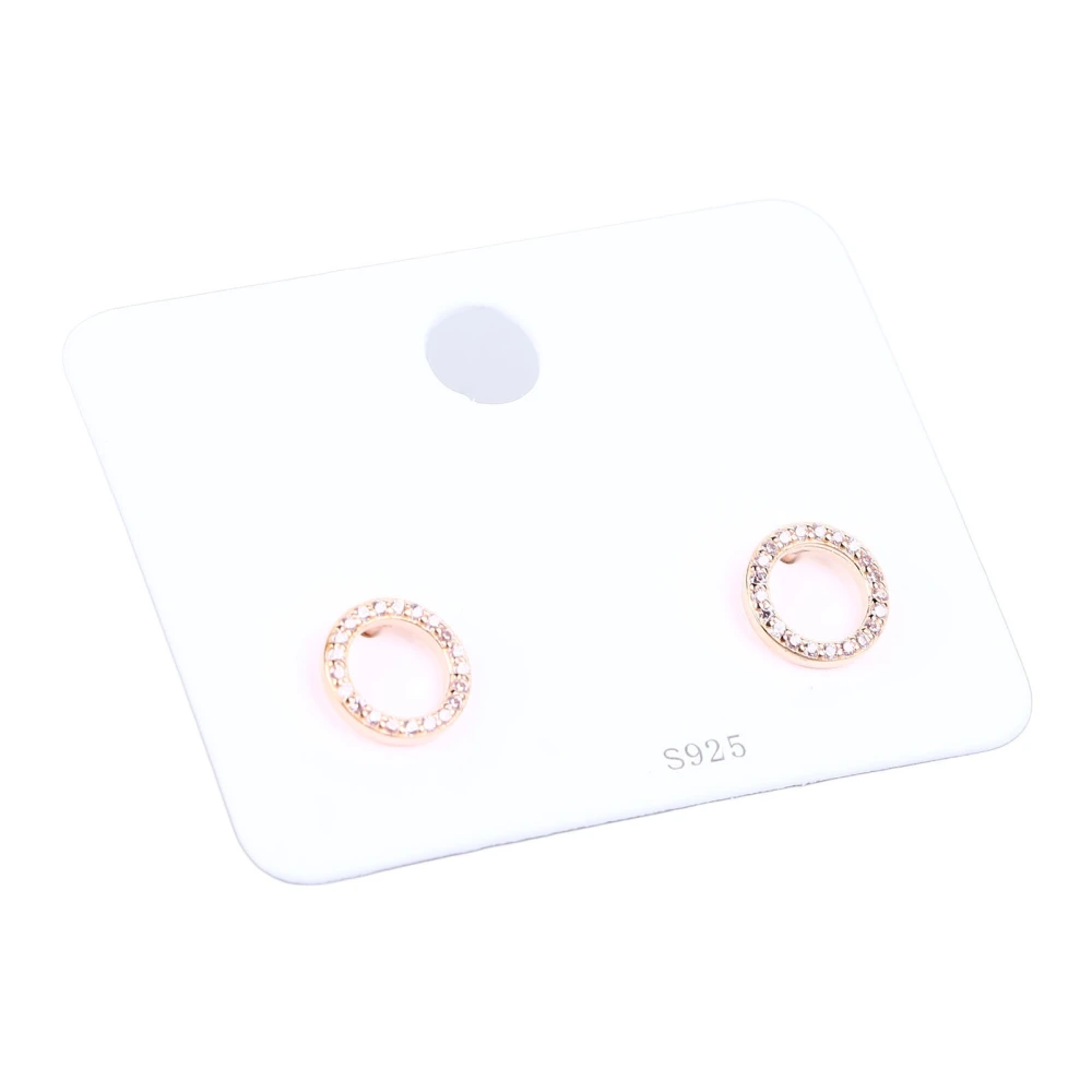 Circle Earrings 925 Sterling Silver Rose Gold Plated Earrings Stylish Elegant Lightweight Earrings for Daily Party