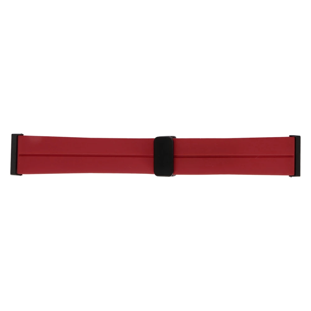 Silicone Band Quick Release Sports Watch Bands with 24mm Magnetic Folding Buckle Fit for Suunto 7 9 D5i Burgundy