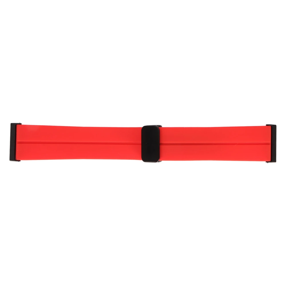 Silicone Band Quick Release Sports Watch Bands with 24mm Magnetic Folding Buckle Fit for Suunto 7 9 D5i Red