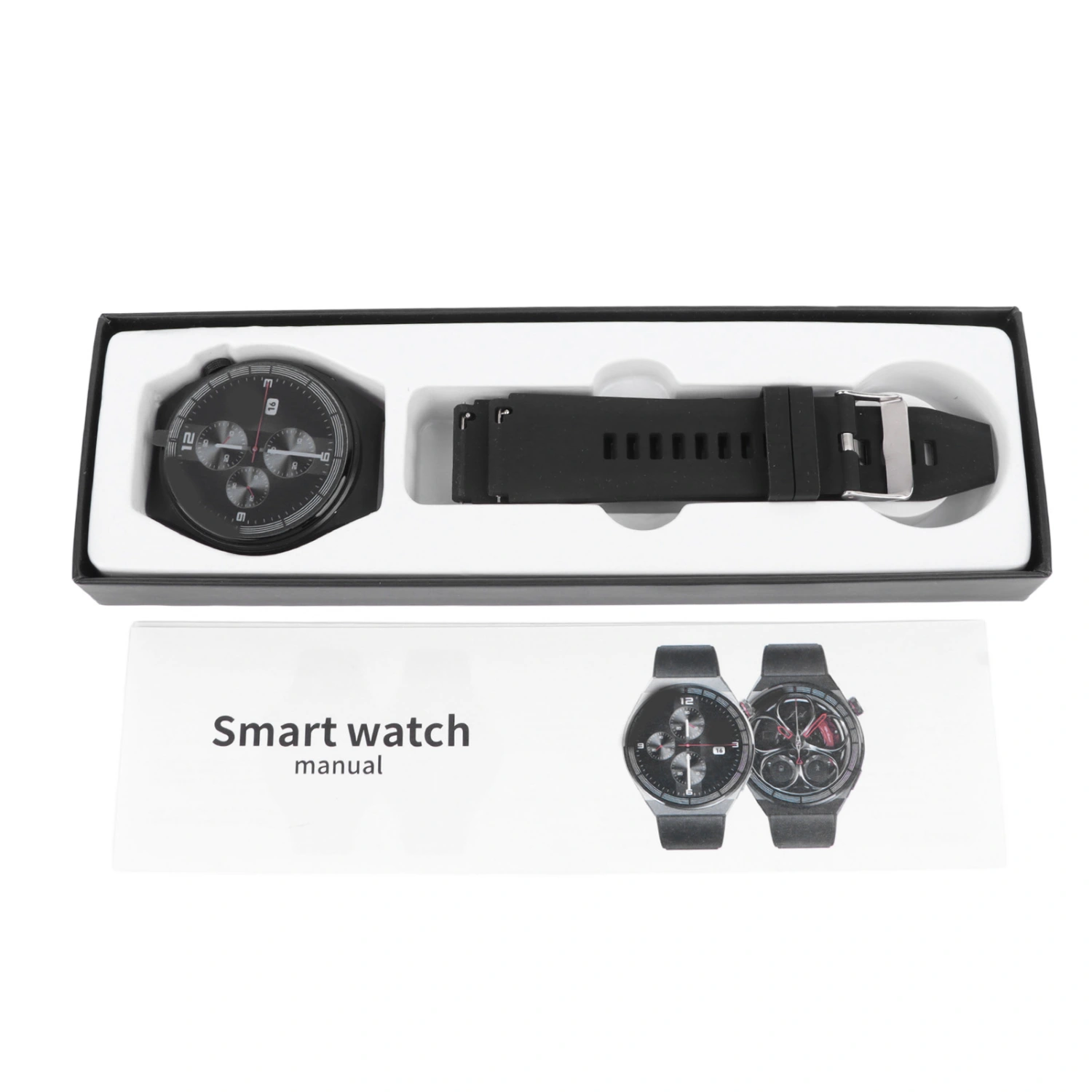 Smart Watch 1.28in Screen Voice Call Round Dial Rotatable Crown Sports Smartwatch with Pedometer Black 1.28in Smart Watch