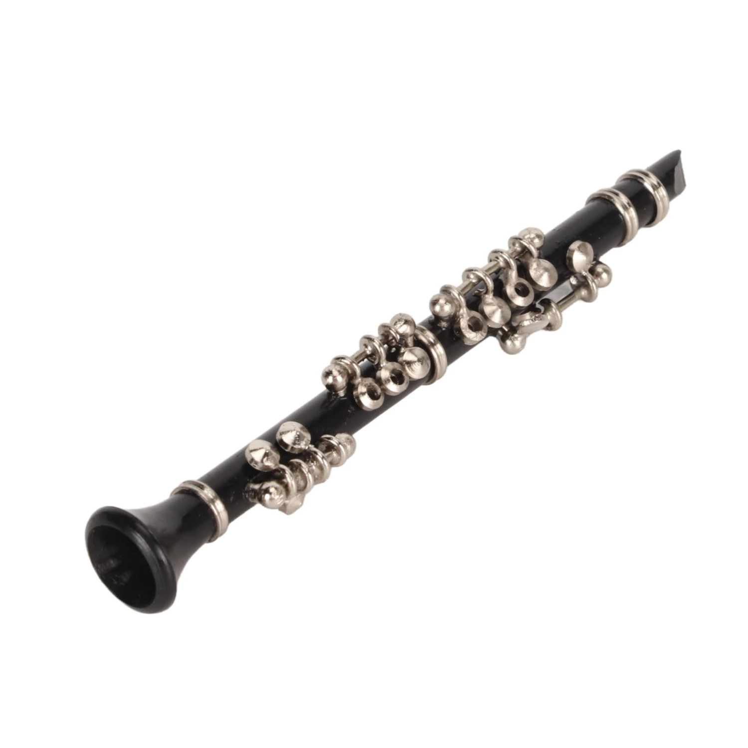 Miniature Clarinet Model with Stand and Case Musical Instruments Clarinet Model Display for Desk Decoration 3.15in