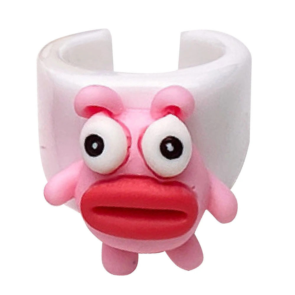 Kids Knuckle Rings Cartoon Animal Pattern Opening Colorful Fashionable Resin Jewelry Rings Type A