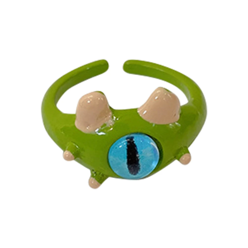 Cartoon Ring Cute Adorable Pattern Finger Ring Alloy Finger Decoration for Boys Girls Type E