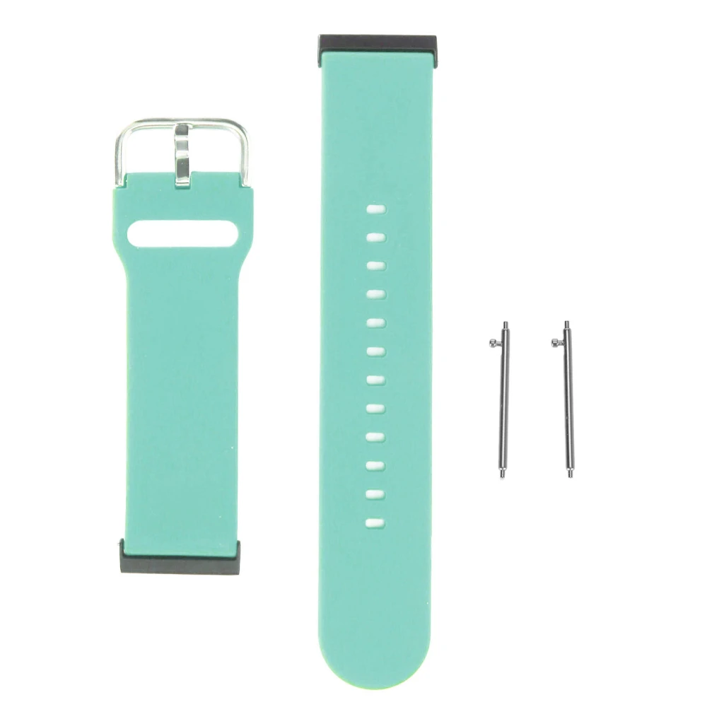 Silicone Smartwatch Band Adjustable Replacement Watch Strap Accessory for Suunto7 Light Blue