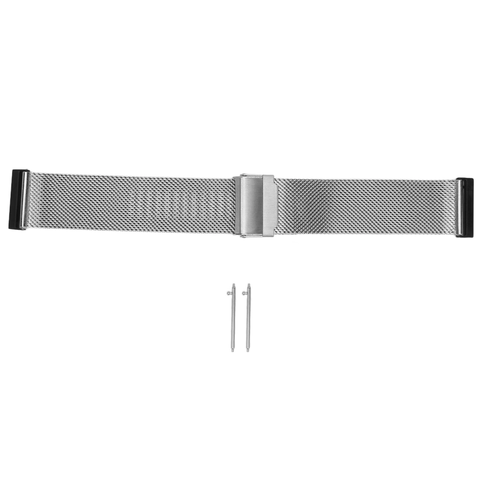 Watch Wristband 24mm Stainless Steel Mesh Adjustable Strap For Suunto Spartan HR 7/D5i Sliver