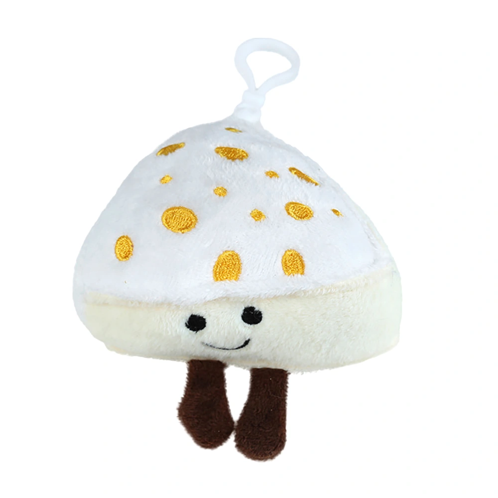 Cheese Doll Bag Pendant Plush Cute Full Stuffed Keychain Decorative Supplies White