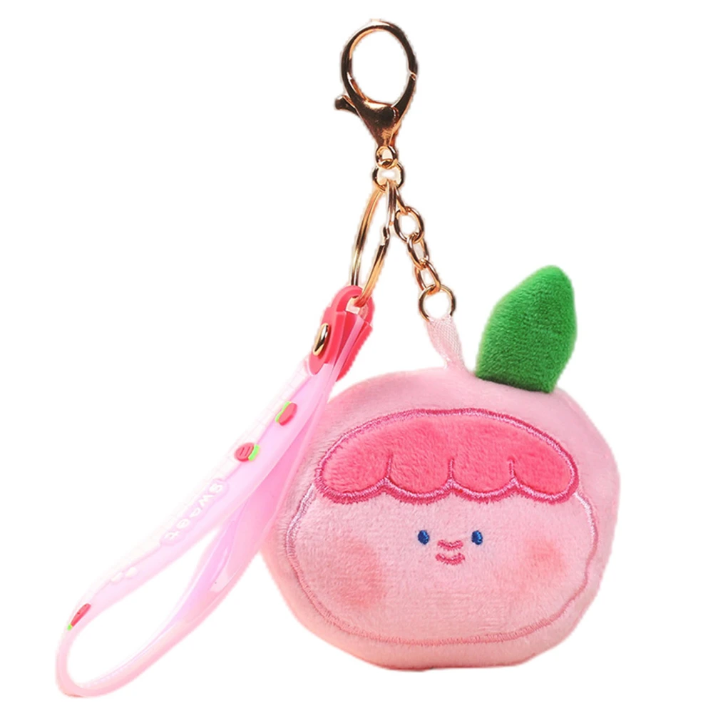 Doll Key Chain Squeeze Toy Keychain Key Ring Decoration Ornament for Family Friends Pink