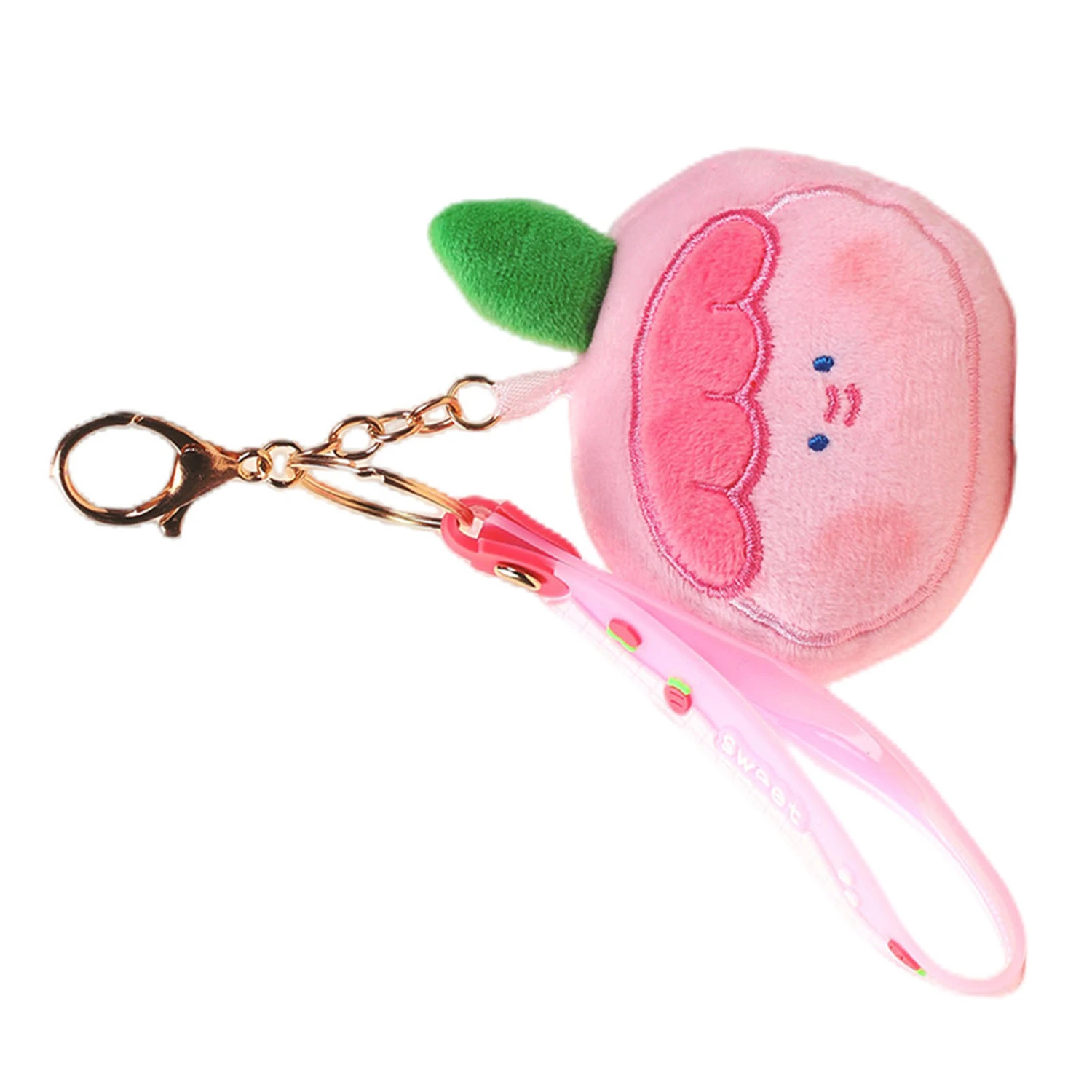 Doll Key Chain Squeeze Toy Keychain Key Ring Decoration Ornament for Family Friends Pink