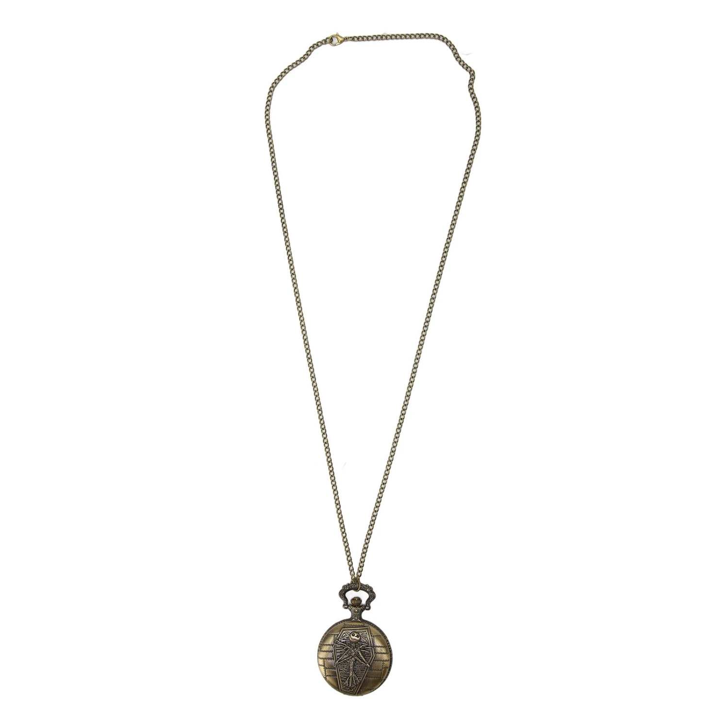 Quartz Pocket Watch Stylish Vintage Skull Pattern Practical Pocket Watch with Chain for Men