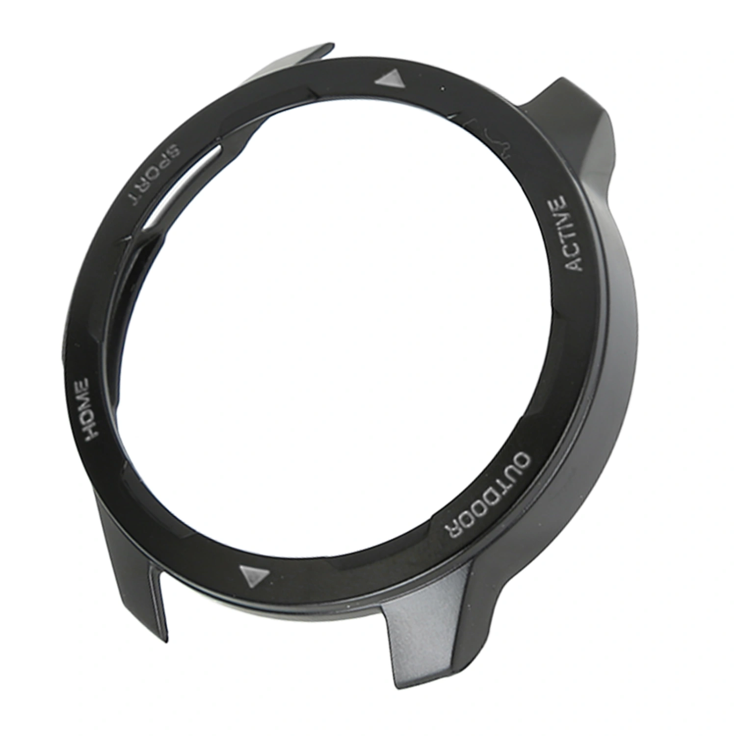 Smart Watch TPU Bumper Case Scratch Resistant Protective Cover Accessory Fit for Mi Watch Color 2 White Letter On Black