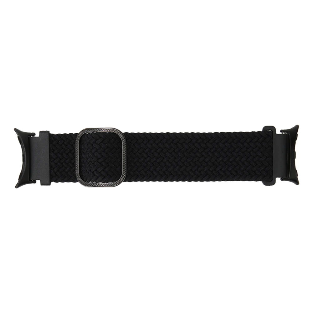 Braided Weaving Watch Strap Multicolor Adjust Size Replacement Watchband for Pixel Watch Black