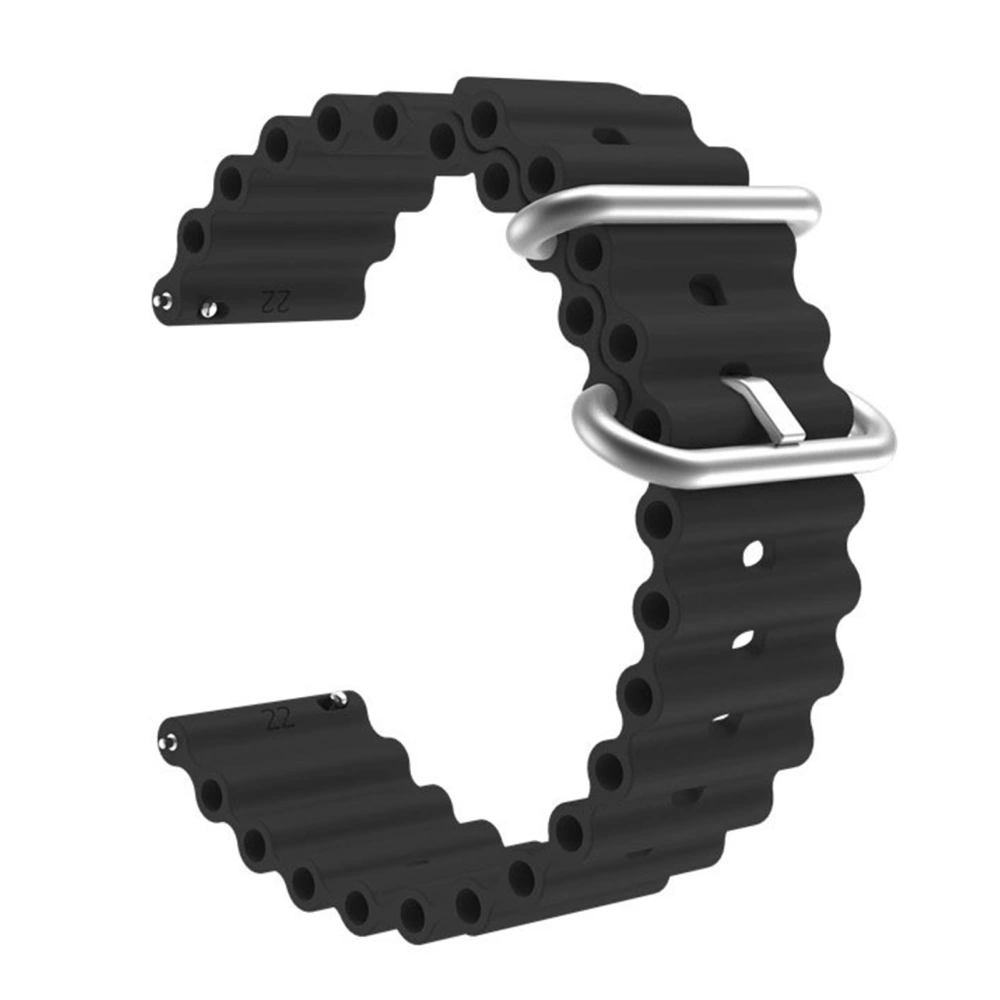 Watch Bands Soft Silicone Replacement Strap Accessory Fit for IWatch Series 8 Ultra 4 5 6 SE Black 42/44/45/49mm