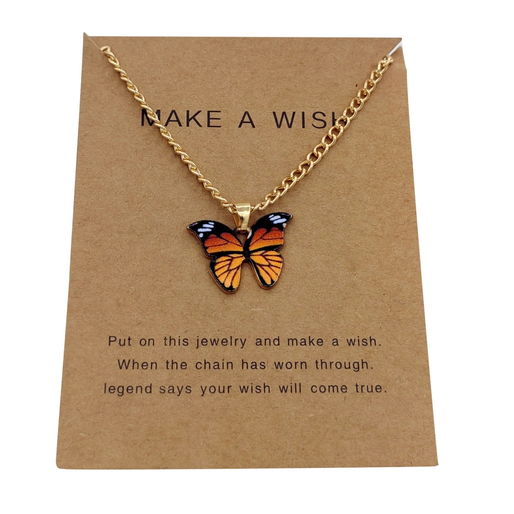 Butterfly Necklace Realistic Exquisite Elegant Gold Butterfly Necklace for Mother Girlfriend Friends