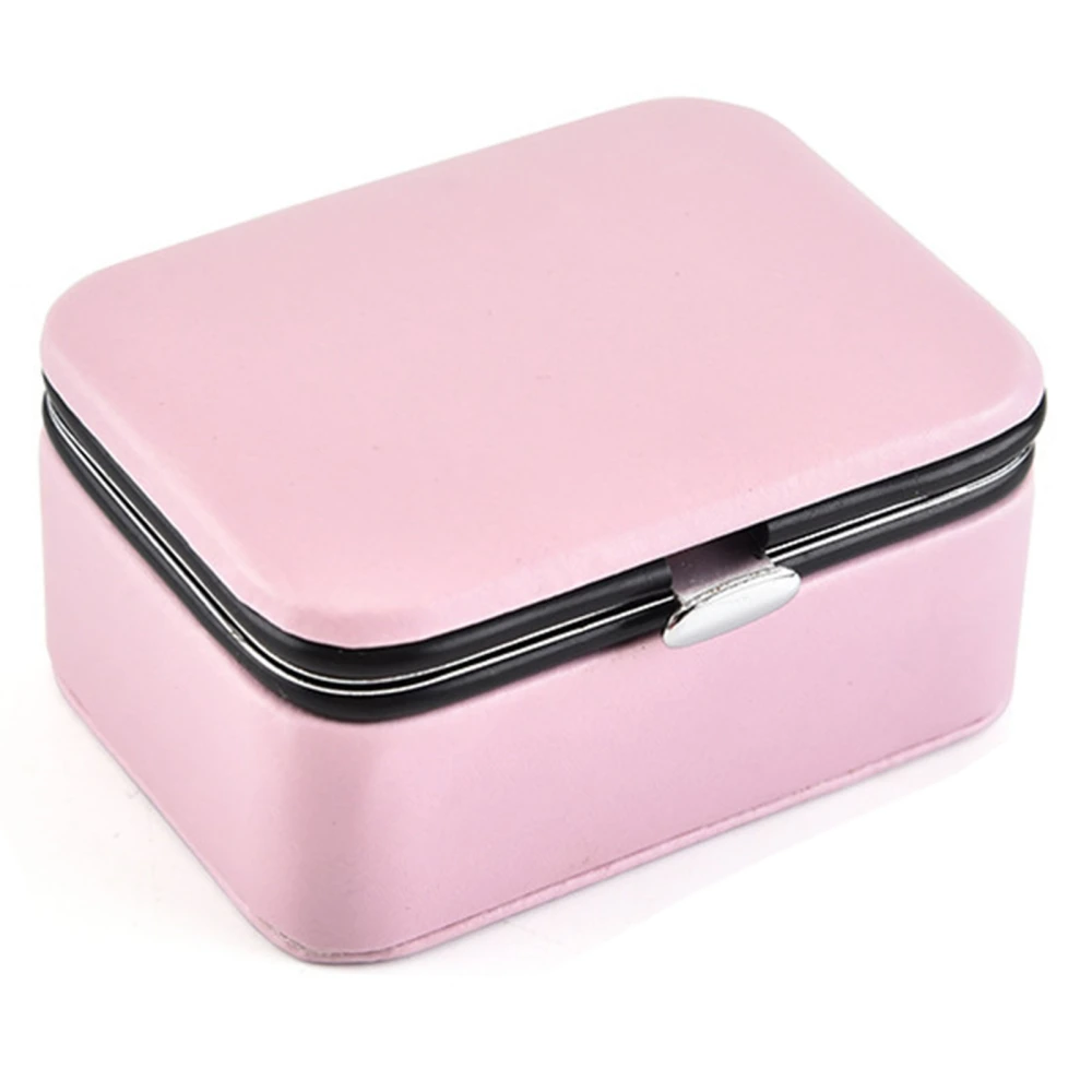 Jewelry Box Compartment Design Convenient Practical Portable Simple Style Travel Jewelry Case for Earrings Rings