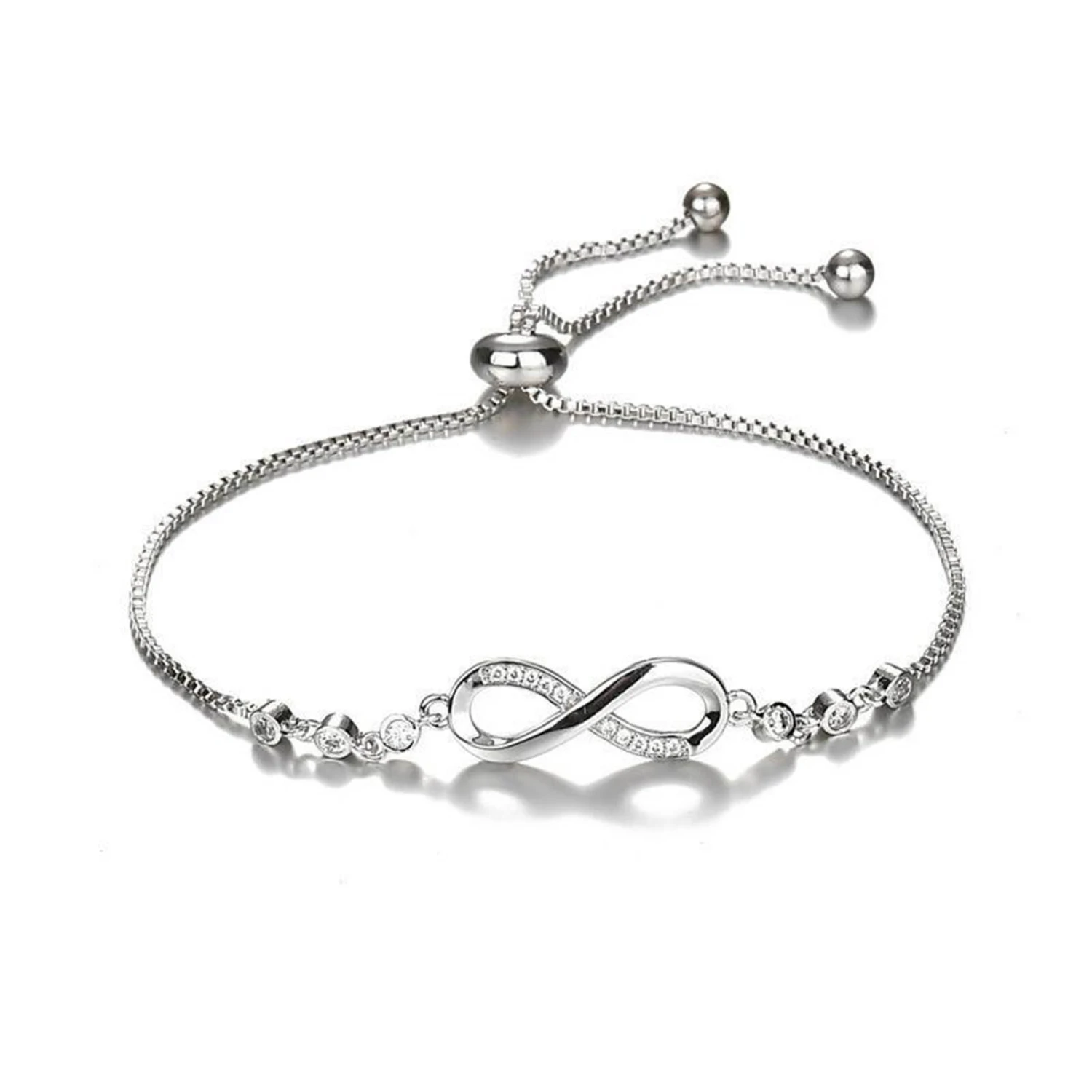 Fashionable Rhinestone Bracelet Women Alloy Adjustable Exquisite Unique Pendant Bracelet Jewelry for Dating