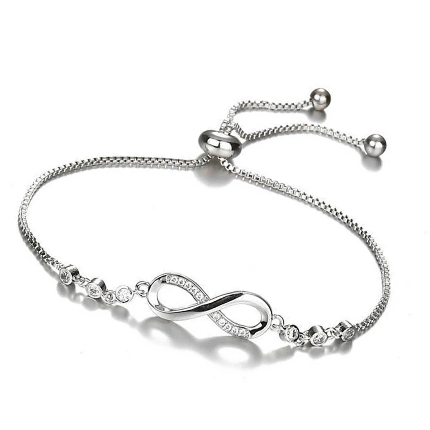 Fashionable Rhinestone Bracelet Women Alloy Adjustable Exquisite Unique Pendant Bracelet Jewelry for Dating