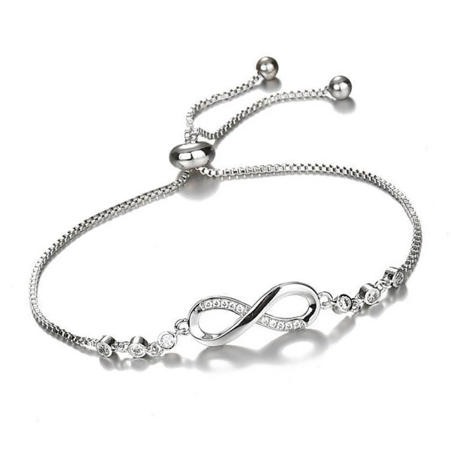 Fashionable Rhinestone Bracelet Women Alloy Adjustable Exquisite Unique Pendant Bracelet Jewelry for Dating