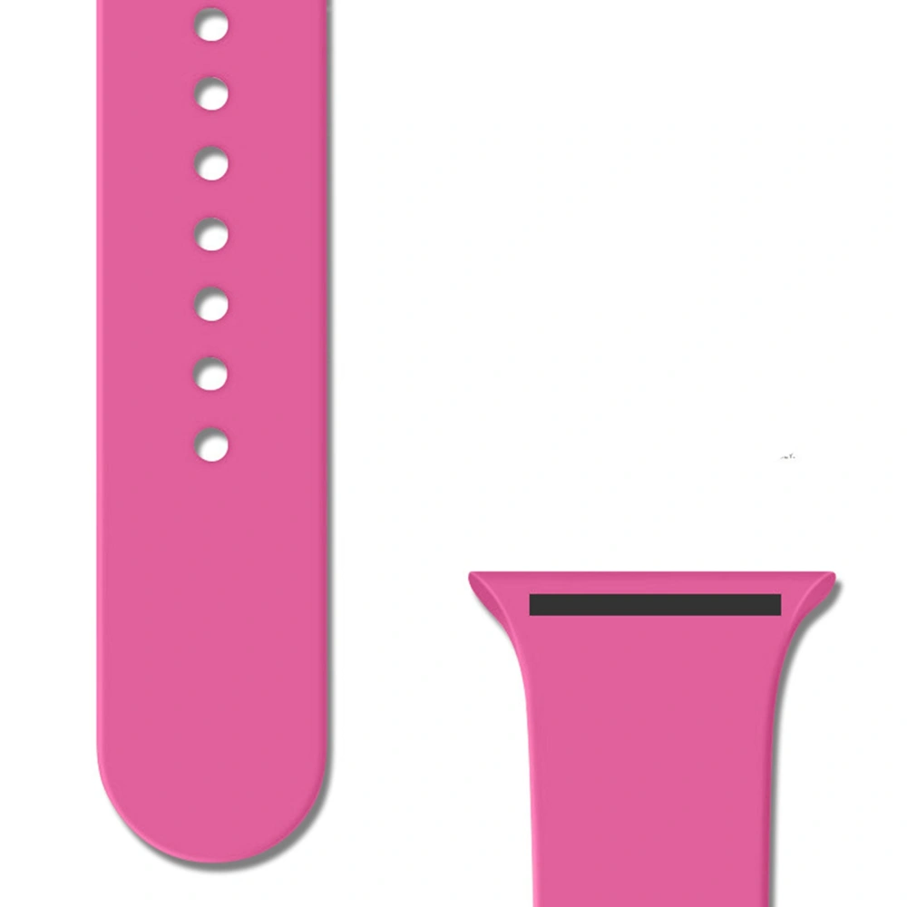 Silicone Watch Band Simple Sweatproof 38 40 41mm Replacement Sports Watch Band Straps for Iwatch Barbie Pink 110 X 23mm/4.33 X 0.91in