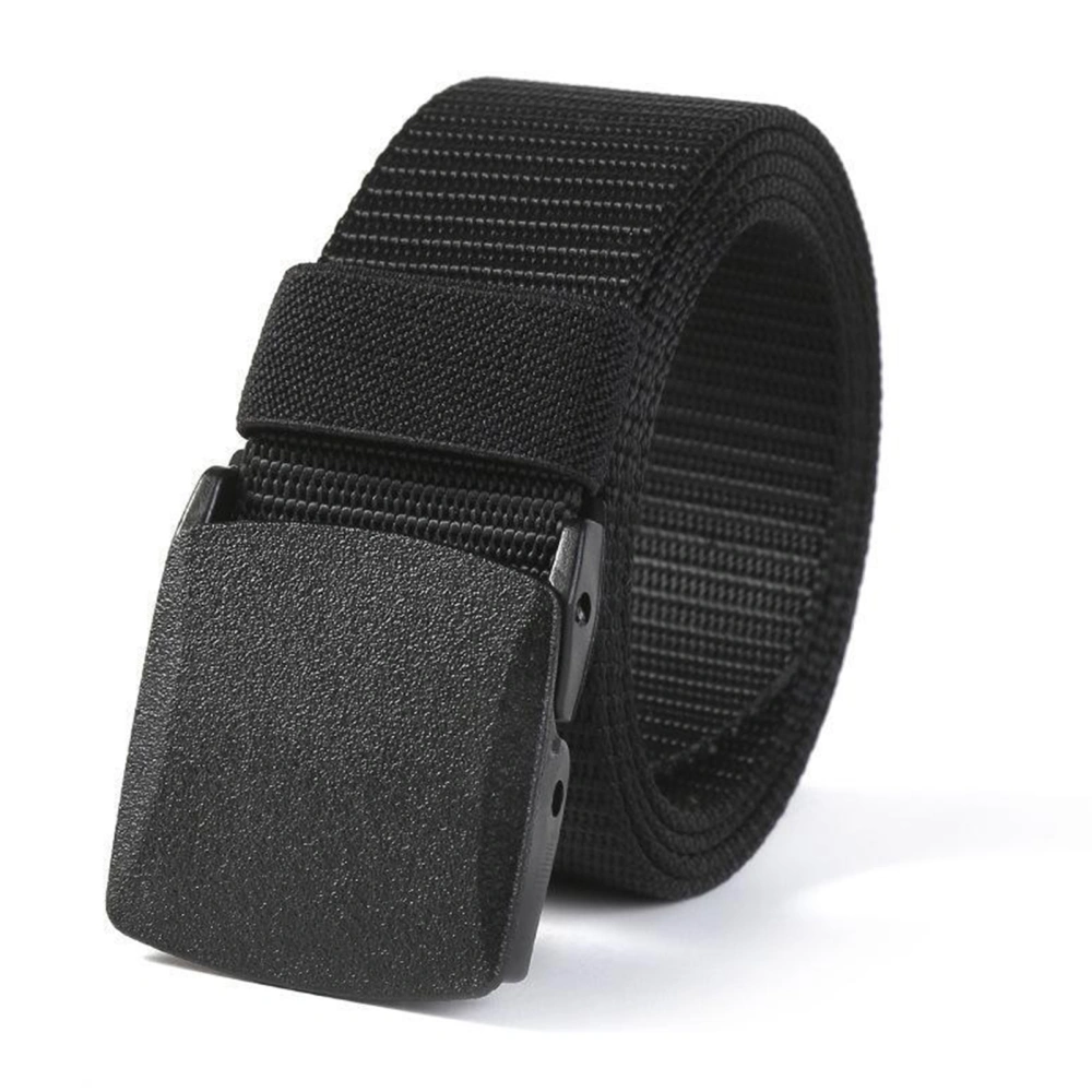 Nylon Work Belt Breathable Soft Flexible Outdoor Nylon Adjustable Automatic Buckle Belt Unisex Duty Belt Black